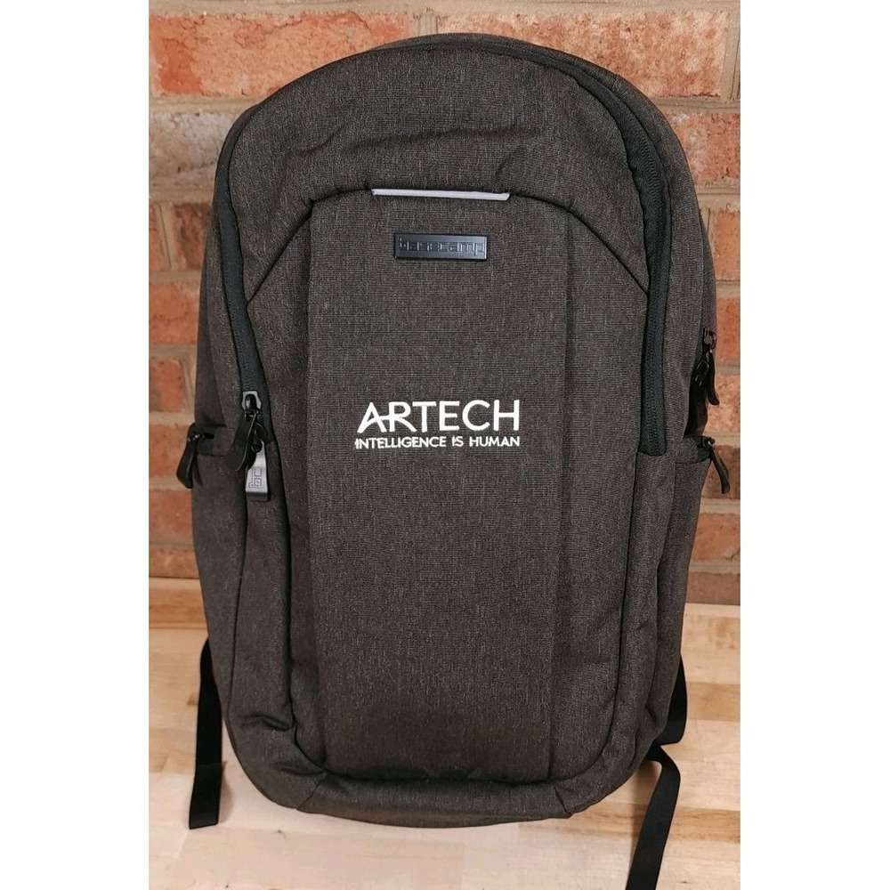 Basecamp Mt. Augusta Laptop Backpack Charcoal Gray Heathered Tech Travel Bag